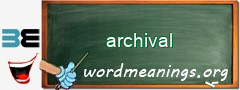WordMeaning blackboard for archival